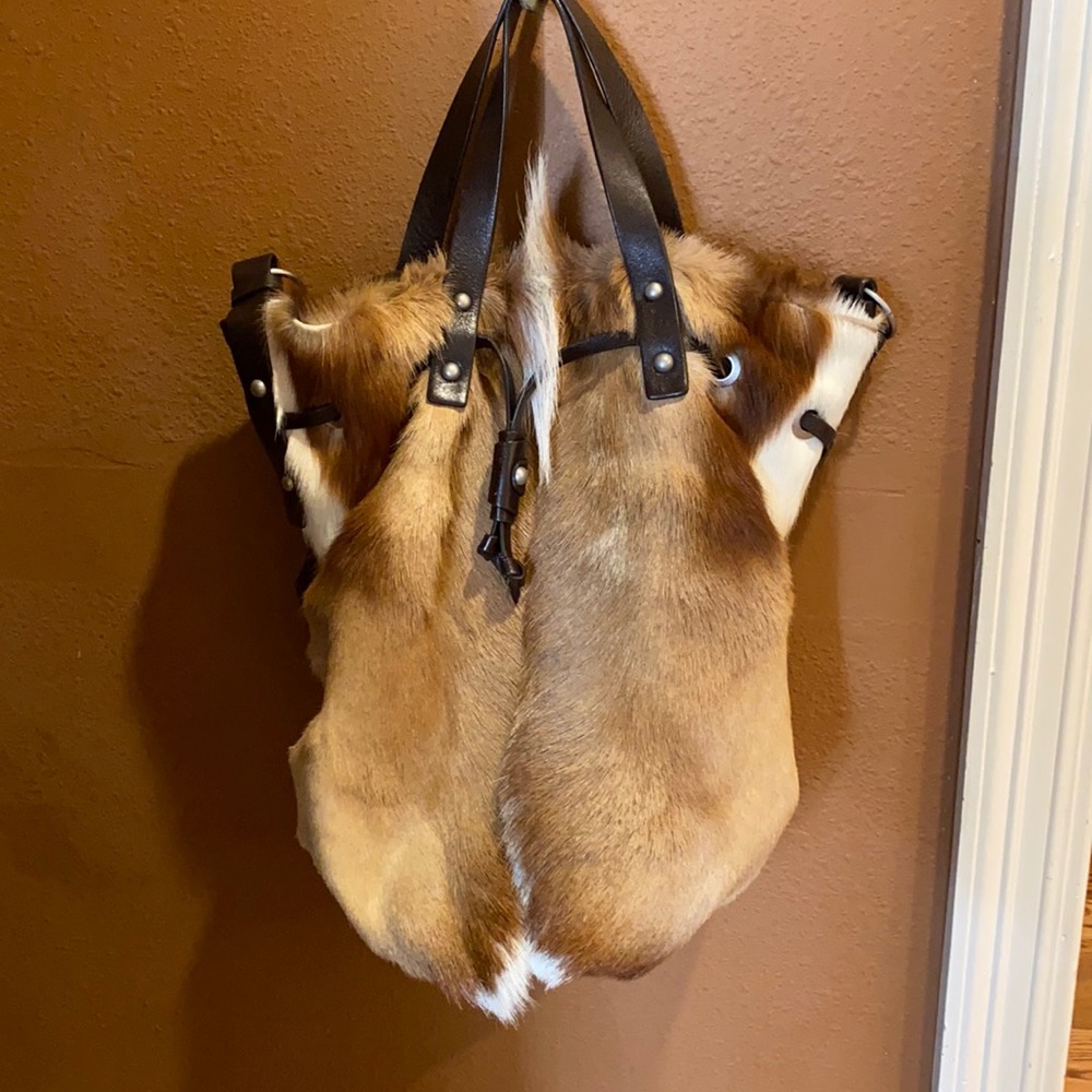 Geniune Leather Cowhair Bucket Bag